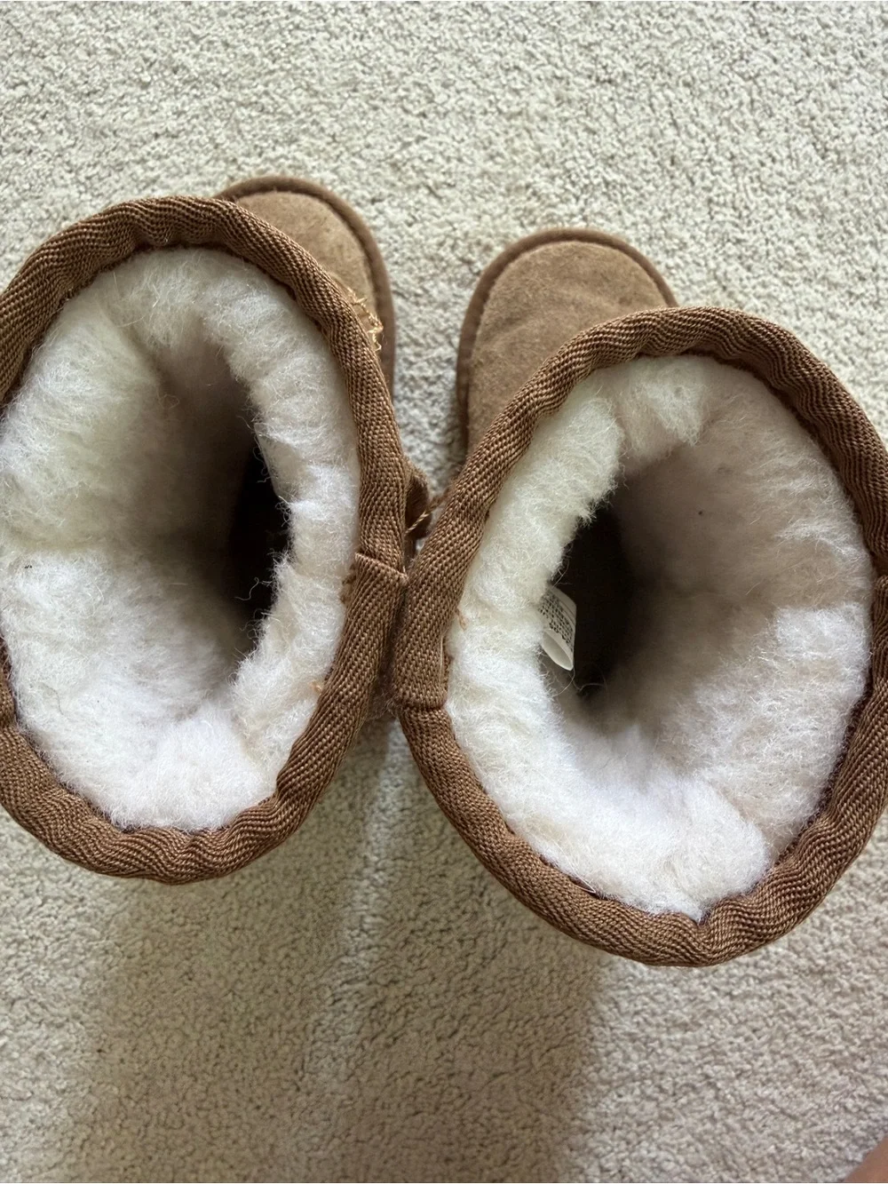 Emu Kids Brown Suede Shearling-Lined Boots